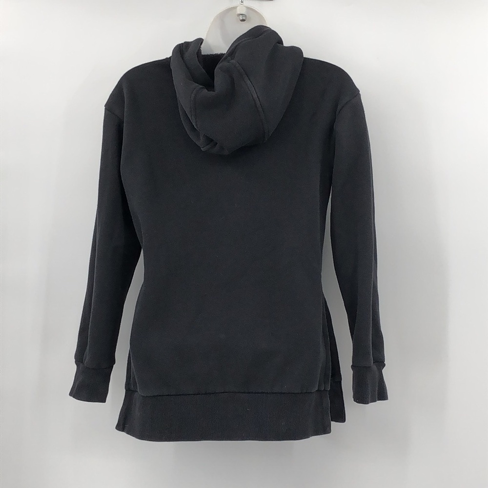 Athleta Girl Pullover Hooded Fleece Lined Sweatshirt Size L/12 Split BottomTunic - Picture 7 of 16